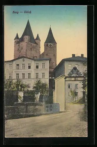 AK Haag, Strassenpartie am Schloss