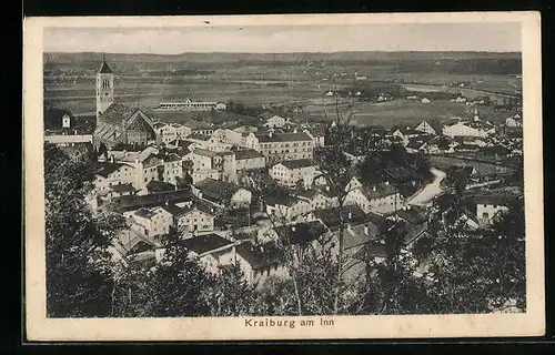 AK Kraiburg a. Inn, Blick über die Dächer der Stadt