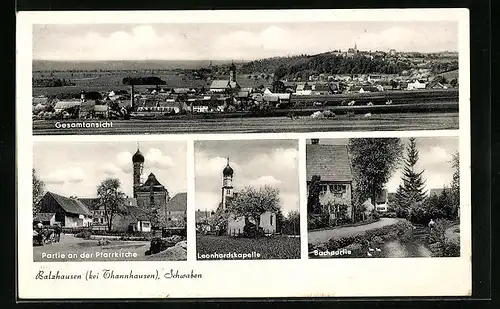 AK Balzhausen, Leonhardskapelle, Bachpartie, Pfarrkirche