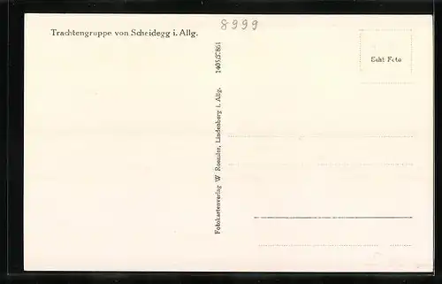 AK Scheidegg i. Allg., Trachtengruppe auf Wiese