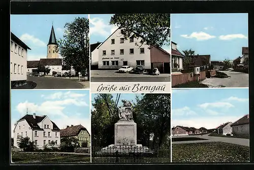 AK Berngau /Obpf., Gatshaus zur Sonne, Kriegsdenkmal, Kirche