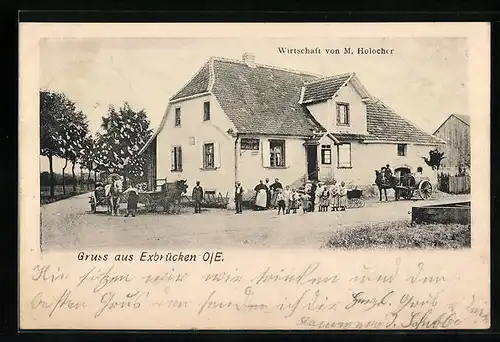 AK Exbrücken, Gasthaus v. M. Holocher