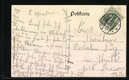 AK Rixheim, Brauerei und Saal, Totalansicht