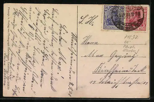 AK Mönsheim, Totalansicht, Ortspartie