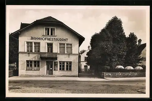 AK Landsberg a. L., Bahnhofsrestaurant v. Franz Xaver Bader