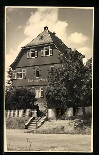 Foto-AK Schömberg /Krs. Calw, Hotel-Pension Haus am Walde
