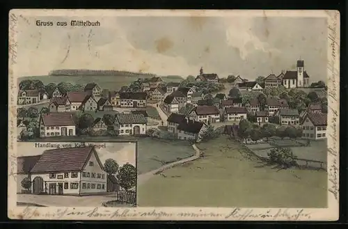 AK Mittelbuch, Handlung von Karl Wespel, Ortsansicht