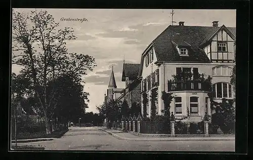 AK Riedlingen, Grabenstrasse Ecke Kirch Strasse