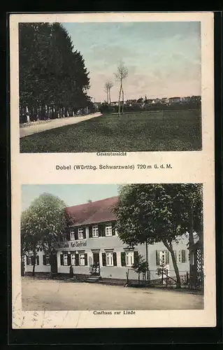 AK Dobel /Württbg. Schwarzwald, Gasthaus zur Linde, Gesamtansicht