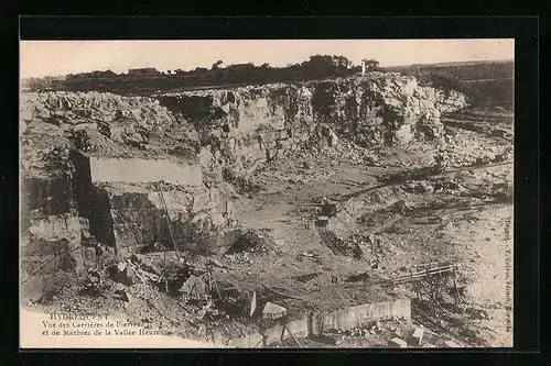 AK Hydrequent, Vue des Carrieres de Pierres et de Marbres de la Vallee Heureuse, Steinbruch