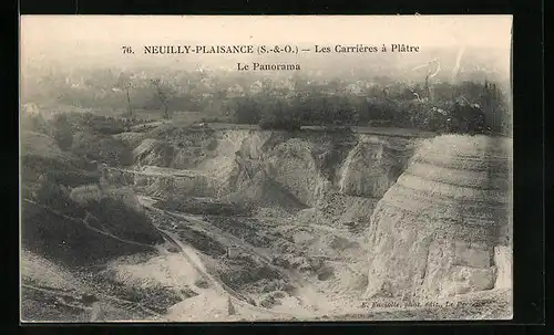 AK Neuilly-Plaisance, Les Carrieres a Platre, Steinbruch, Le Panorama