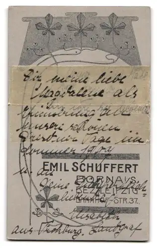 Fotografie Emil Schuffert, Borna i. S., Bahnhof-Str. 37, Junge Dame mit Hochsteckfrisu