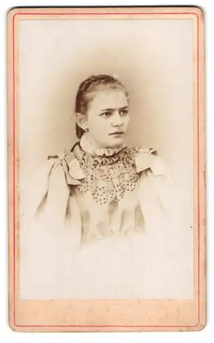 Fotografie H. Camen, Artern, Bismarck-Platz 214, Junge Dame im bestickten Kleid