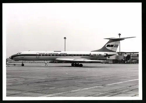 Fotografie Flugzeug Tupolew Tu-134, Passagierflugzeug der Malev Hungarian Airlines, Kennung HA-LBK