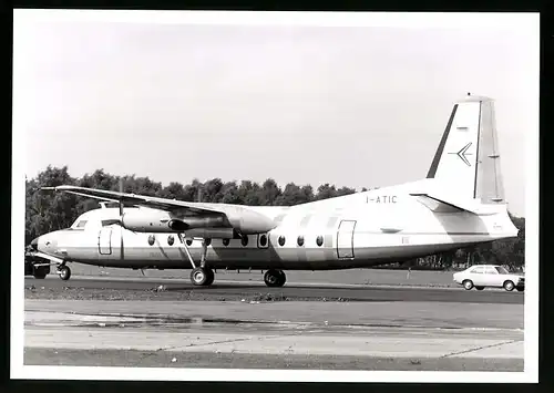 Fotografie Flugzeug Fokker F27, Passagierflugzeug der Navaids Flight Inspection, Kennung I-iATIC