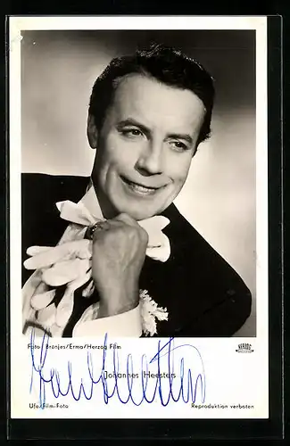AK Schauspielerin Johannes Heesters, Autograph