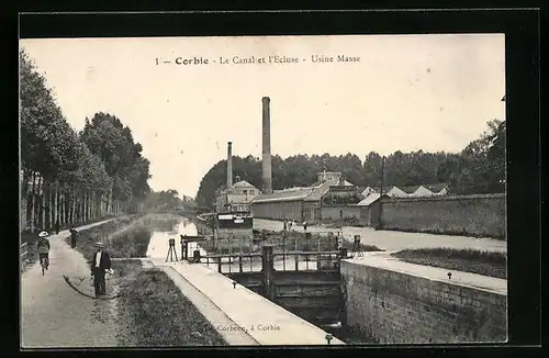 AK Corbie, Le Canal et l`Ecluse, Usine Masse