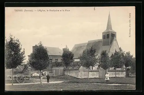 AK Taisnil, L`Eglise, le Presbytère et la Place
