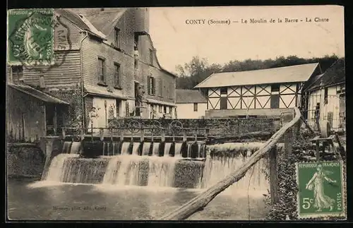 AK Conty, Le Moulin de la Barre, La Chute