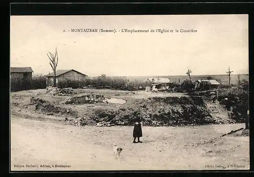 AK Montauban, L`Emplacement de l`Eglise et le Cimetière