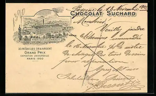 AK Lörrach, Chocolat Suchard, Fabrique