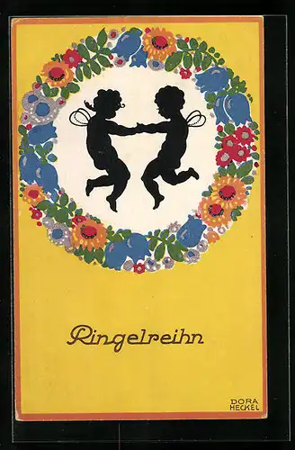 Künstler-AK Dora Heckel: Elfen tanzen Ringelreihn