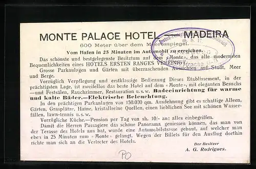 AK Madeira, Monte Palace Hotel