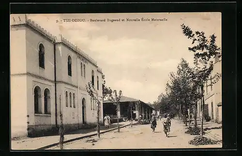 AK Tizi-Ouzou, Boulevard Bugeaud et Nouvelle École Maternelle