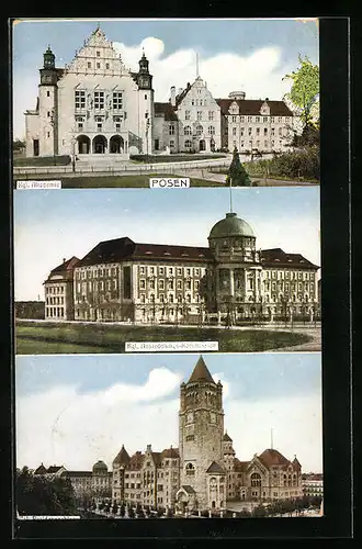 AK Posen / Poznan, Kgl. Akademie, Kgl. Ansiedlungs-Kommisssion