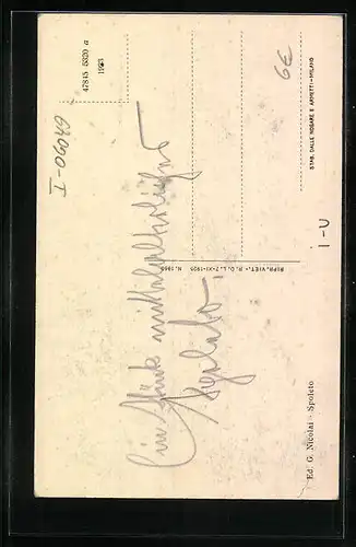 AK Spoleto, Gasse in der Altstadt