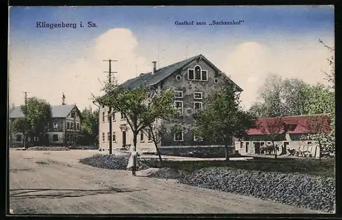 AK Klingenberg i. Sa., Gasthof zum Sachsenhof