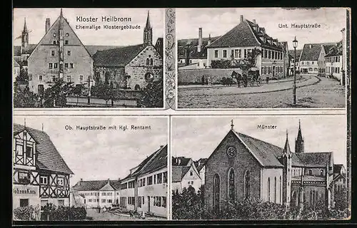 AK Heilbronn, Unt. u. Ob. Hauptstrasse, Münster, Kloster