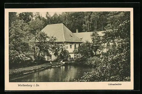 AK Waldenburg i. Sa., Gasthaus Glänzelmühle