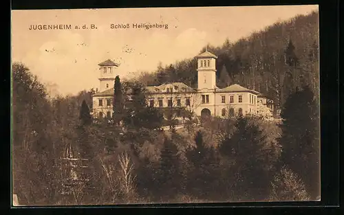 AK Jugenheim a. d. B., Blick auf Schloss Heiligenberg