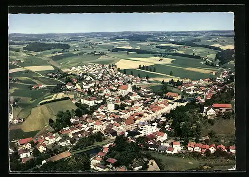 AK Tann / Niederbay., Fliegeraufnahme des Ortes