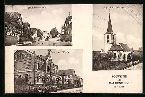 AK Baldenheim, Rue Principale, Maison d`Ecole