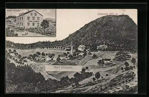 AK Climont, Hotel Vlimont, Dorf und Berg Climont