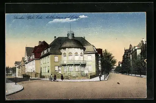 AK Landau, Pfalz- Ecke Moltkestrasse und Ostring