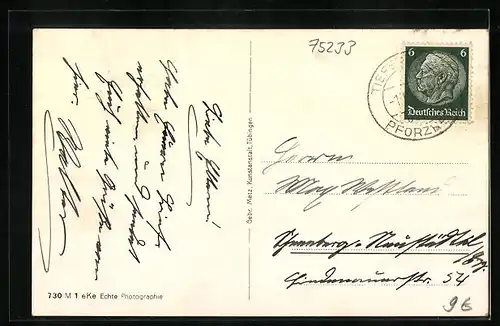 AK Tiefenbronn, Ortsansicht mit Blick auf die Kirche