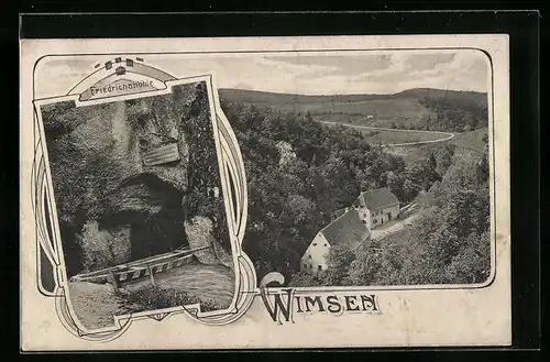 AK Wimsen, Blick auf den Eingang der Friedrichshöhle