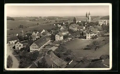 AK Rot a. d. Rot, Strassenpartie mit Blick auf die Kirche