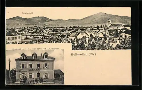 AK Bollweiler, Restaurant zu den zwei Schlüsseln, Ortsansicht
