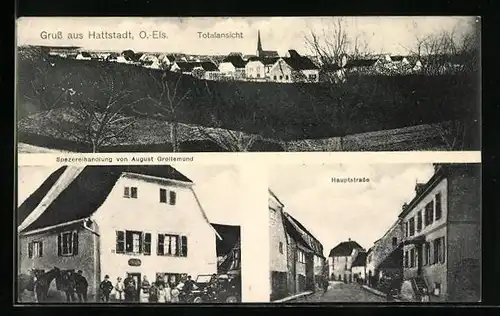 AK Hattstadt, Handlung von August Grollemund, Hauptstrasse