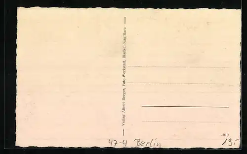 AK Berlin, Verbindungshaus der Burschenschaft Saravia, A. H. Zimmer
