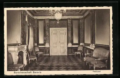 AK Berlin, Verbindungshaus der Burschenschaft Saravia, Festsaal