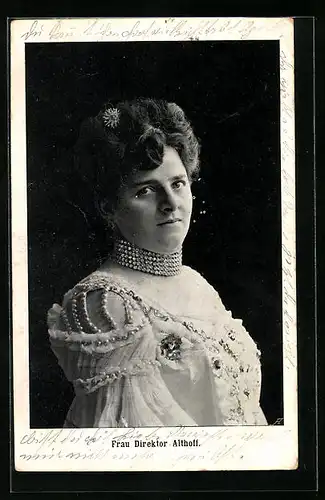 AK Portrait von Frau Direktor Althoff, Zirkus