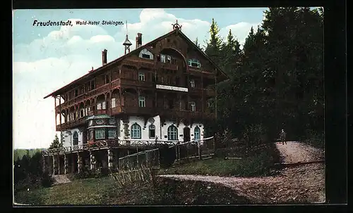 AK Freudenstadt, Blick auf das Wald-Hotel Stokinger