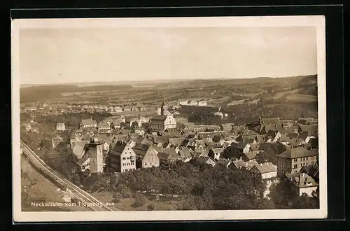AK Neckarsulm, Blick auf die Stadt vom Flugzeug aus gesehen