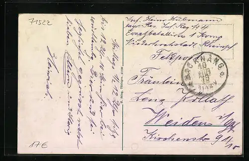 AK Backnang, Partie an der Bahnhofstrasse