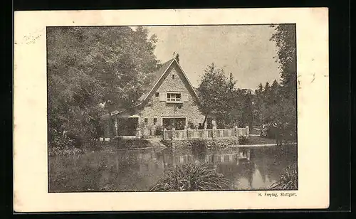AK Stuttgart, Restaurant Weinhaus am See v. Georg Friedrich Koppenhöfer
